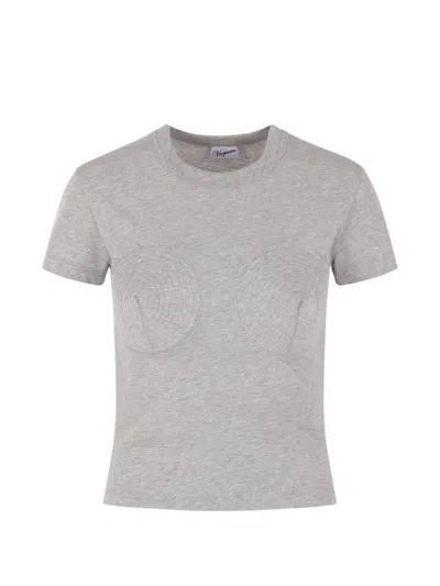 Vaquera Stitched T-shirt In Gray