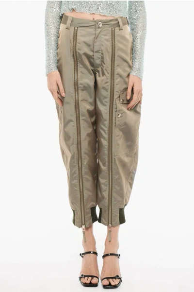 VAQUERA STRAIGHT LEG CROPPED PANTS WITH ZIP DETAILS