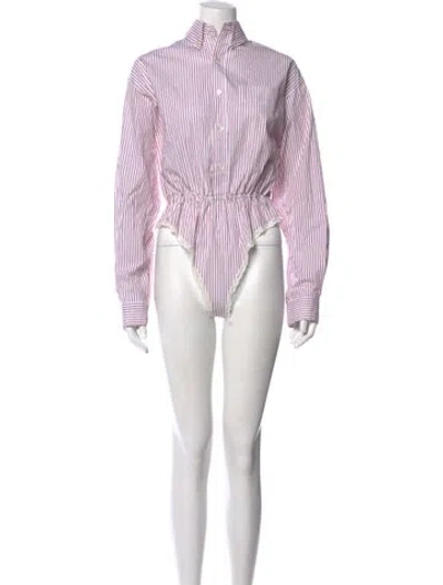 Pre-owned Vaquera Striped Long Sleeve Bodysuit In Multi