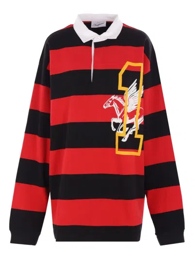 VAQUERA STRIPED LONG-SLEEVE POLO SHIRT