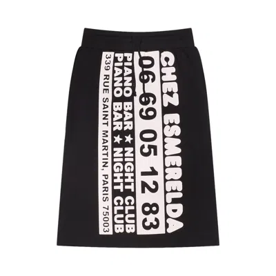 Pre-owned Vaquera Sweatshirt Skirt 'black' | Women's Size L