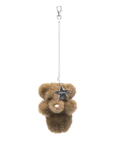 Vaquera Teddy Bear Keychain In Braun