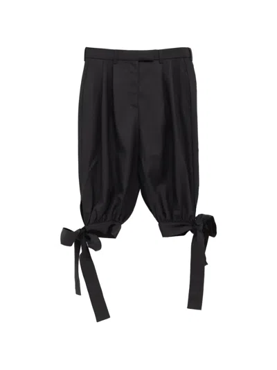 Vaquera Tie-hem Shorts In Black