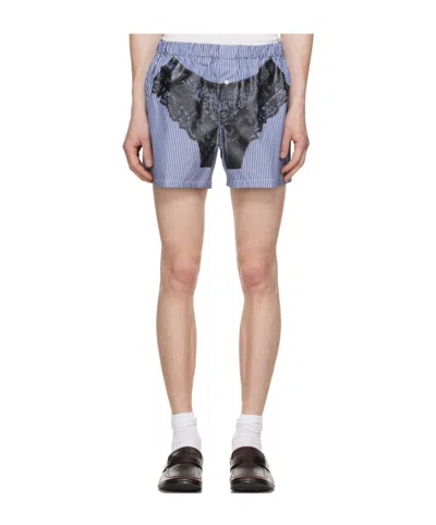 Vaquera Trompe L'oeil Boxer Shorts In Blue