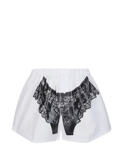 Vaquera Trompe L'oeil Boxer Shorts In White