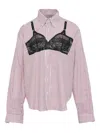 Vaquera Trompe L'oeil Button Down Shirt In Multi