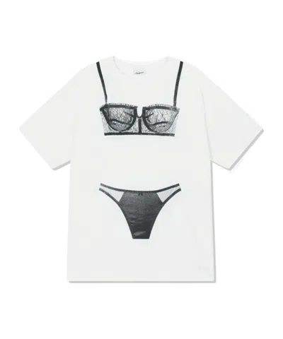 Vaquera Trompe L'oeil T-shirt In White