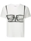 Vaquera Trompe-l'oeil T-shirt In White
