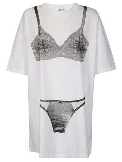 Vaquera Trompe L'oeil Women T-shirt In White