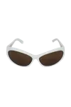 Vaquera Unisex Cat Eye Sunglasses White In Brown