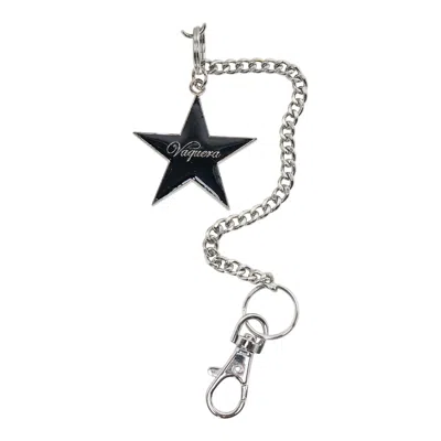 Vaquera Unisex Teddy Bear Keychain In Silver