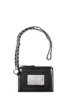 Vaquera Coated Cotton Patch Chain Wallet In Black