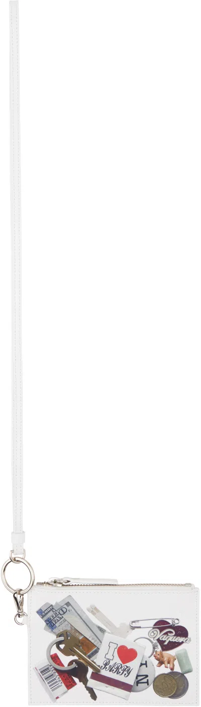 Vaquera White Trompe L'oeil Pouch