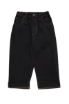 Vaquera Wide Leg Baby Jeans Black In Black