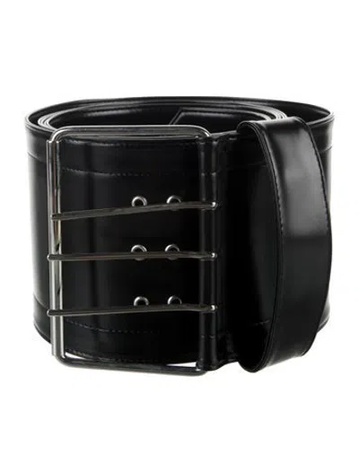 Pre-owned Vaquera Wide Waist Belt In Black