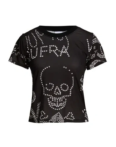 Vaquera Woman T-shirt Black Size Xs Recycled Polyester, Elastane