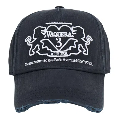 Vaquera Women Baseball Cap Woven In Blue
