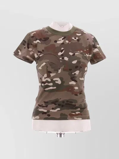 Vaquera Women's Camouflage Crew Neck T-shirt In Multi
