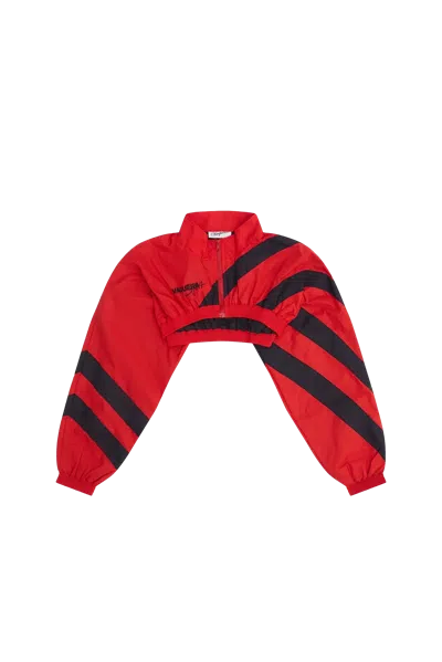 Vaquera Women Cropped Windbreaker Red