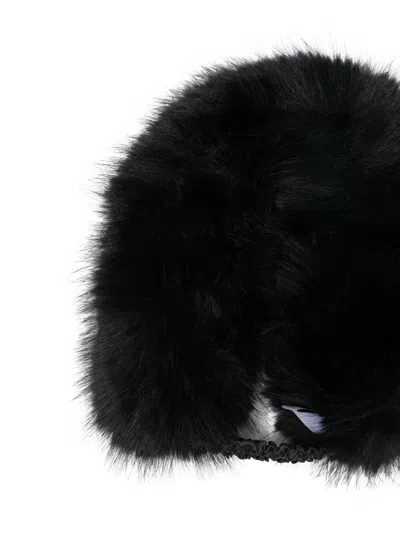Vaquera Women Faux Fur Headband In Black