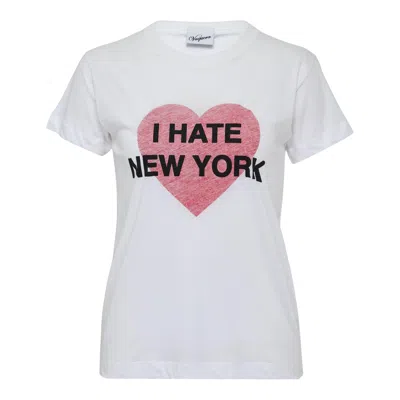 Vaquera Women I Hate Ny T-shirt Knit In White