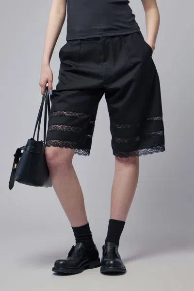 Vaquera Women Lace Trade Shorts Woven In Black