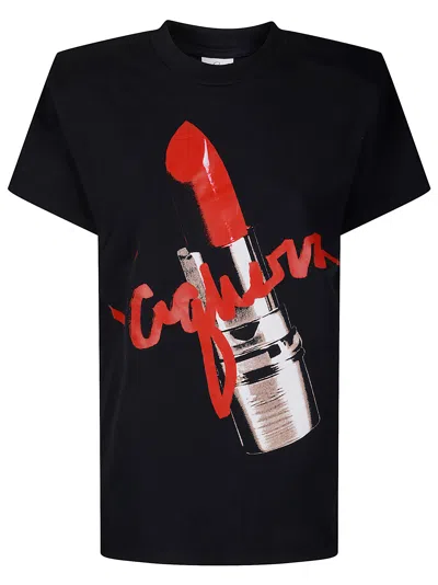 Vaquera Women Lipstick Oversized T Shirt Knit In Black