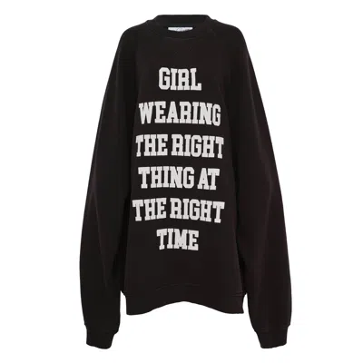 Vaquera Women Oversized Sweatshirt In Black