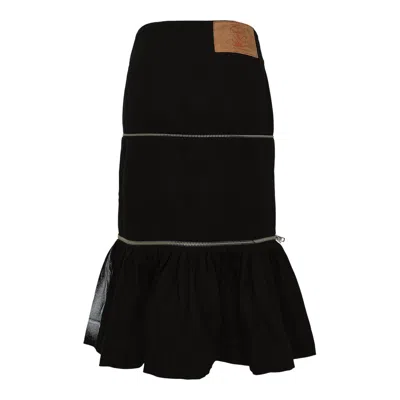 Vaquera Women Painted Workwear Skirt In Black