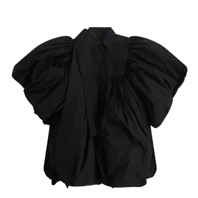 Vaquera Women Pouf Dress Woven In Black