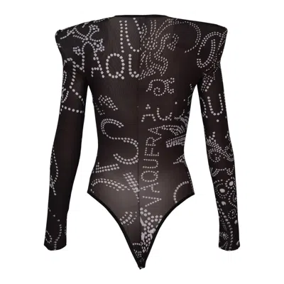 Vaquera Women Printed Shoulder Pad Top In Multi