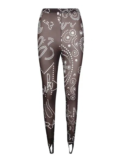 Vaquera Women Rhinestuds Legging Knit In Black