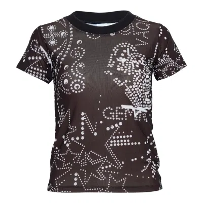 Vaquera Women Rhinestuds T-shirt Knit In Multi