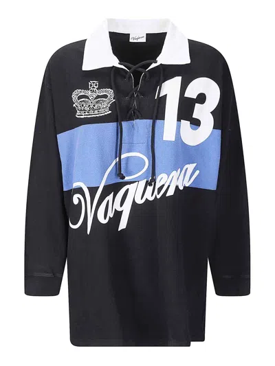 Vaquera Women Rugby Shirt Knit In Black