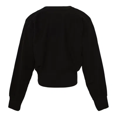 Vaquera Women Shoulderpad Sweatshirt In Black
