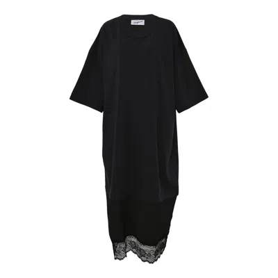 Vaquera Women Slip Skirt Tall Tee Knit In Black