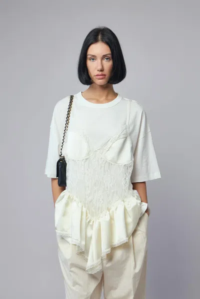 Vaquera Women Teddy T Shirt Knit In White