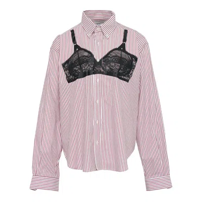 Vaquera Women Trompe Loeil Button Down Top In White