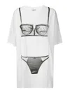 Vaquera Women Trompe Loeil Tall Tee Knit In White