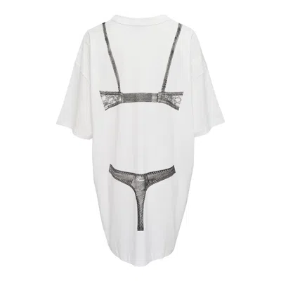 Vaquera Women Trompe Loeil Tall Tee In White
