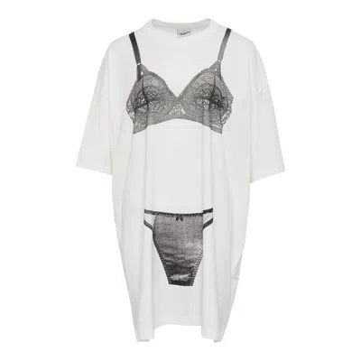 Vaquera Women Trompe Loeil Tall Tee In White