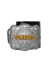 Vaquera Women Western Belt With Custom Buckle Black