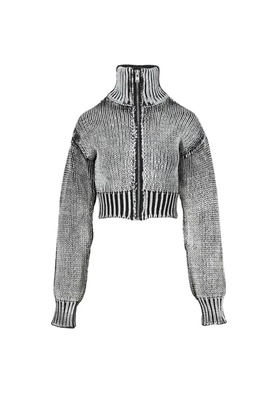 Vaquera Women Zipper Cardigan Knit In Black