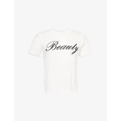 Vaquera Womens Printed Short-sleeves Cotton-jersey T-shirt Blanc