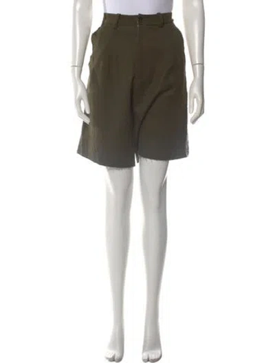 Pre-owned Vaquera Wool Mini Shorts In Green