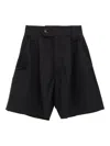 Vaquera Wool Tailored Shorts In Black