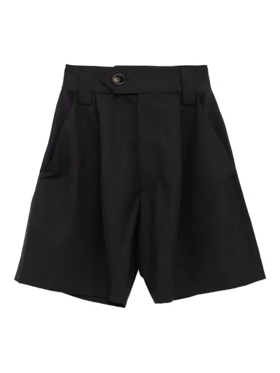 Vaquera Wool Tailored Shorts In Black