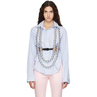 Vaquera 'xl Silver Ball' Necklace In Silver 1