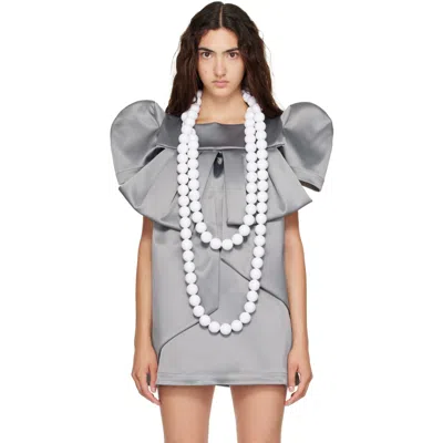 Vaquera 'xl White Ball' Necklace In White 2