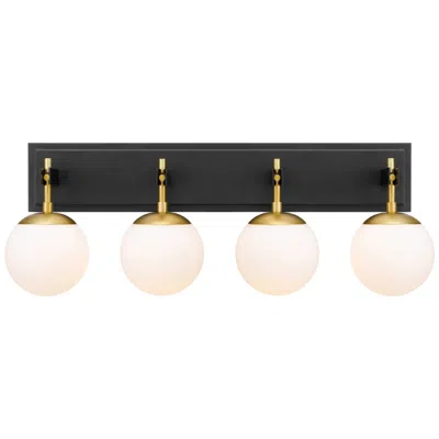 Varaluz Allie 4-lt Bath - Black/satin Brass